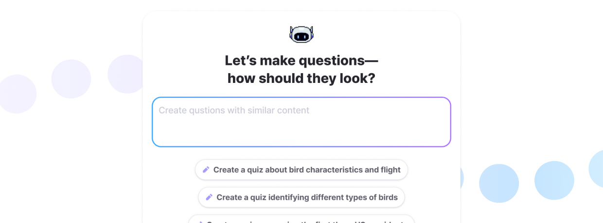 AI quiz using uploaded files
